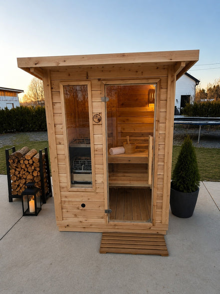 Sauna thermal en Cèdre du Québec - Style Carré / Rectangle