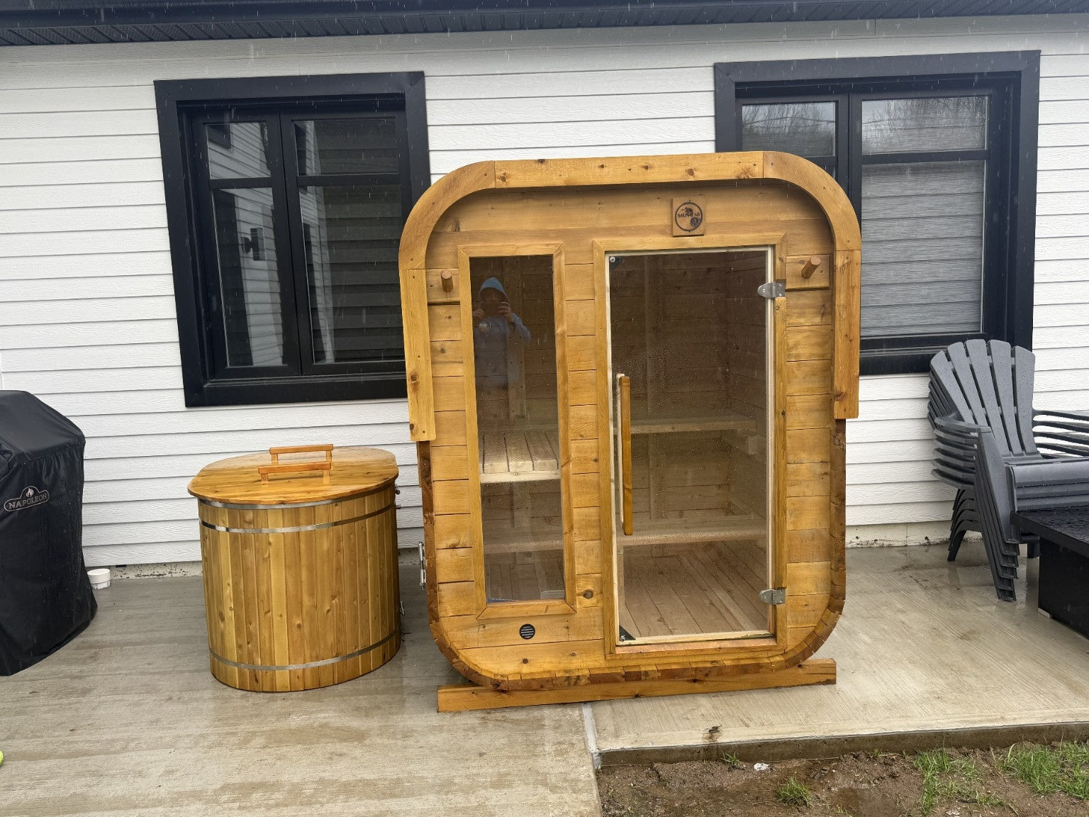 Sauna thermal en Cèdre du Québec - Style Carré / Rectangle